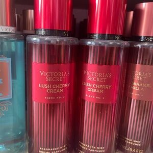2 Victoria's Secret Lush Cherry Cream Mist - Red and Black
